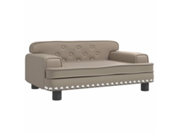 Sofá Infantil 70x45x30 Cm Couro Artificial Cappuccino MAISON EXCLUSIVE