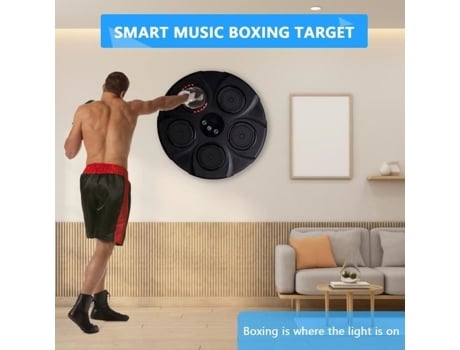 Máquina De Boxe Musical Qingque 40cm Bluetooth Luvas Inclusas Fitness E Boxe