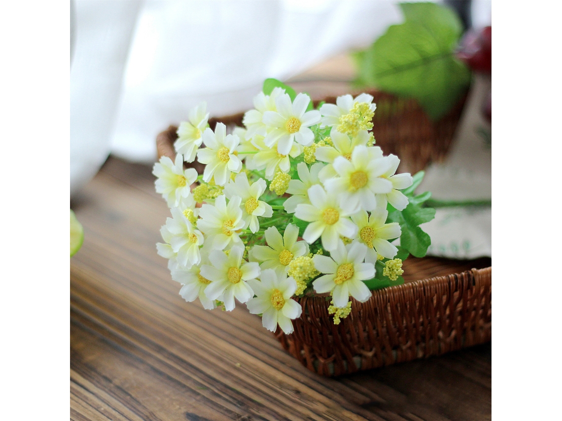 Flor Artificial LAXISCREED Margarida Simulada Branca