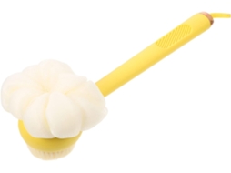 Escova De Banho Para As Costas Com Cabo Longo, Cerdas Macias De Nylon Pp | Amarela, Textura Confortável, Adequada Para