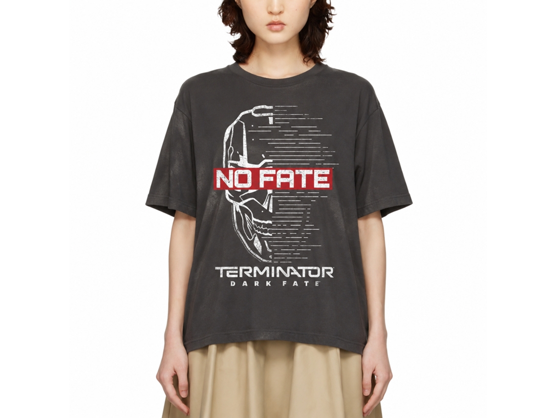 Rockinstone Terminator Dark Fate No Fate Solid Smoke Adult T-shirt Size:xxxl