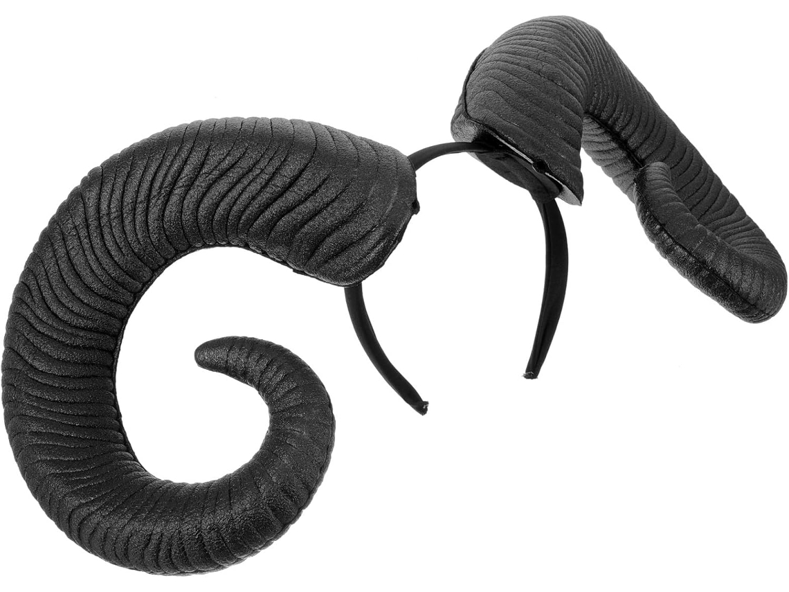 Nuobesty Tiara De Chifres Preta, Acessório Para Festa De Halloween, Tiara Leve E Segura Para