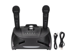 Altifalante Bluetooth Ktv doméstico e externo de alta potência com microfone sem fio e dois alto-falantes