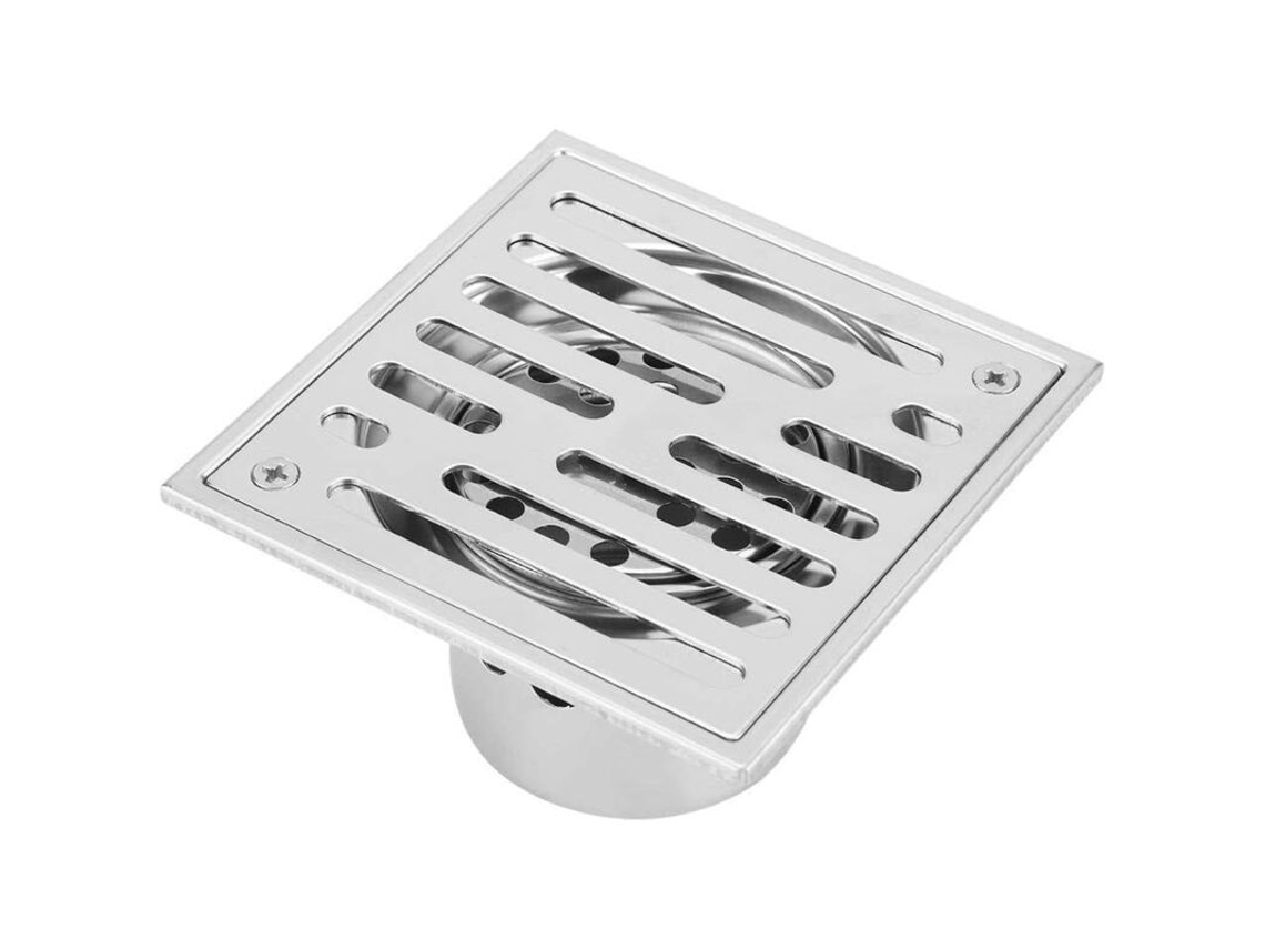 Ralo de Chuveiro quadrado em Aço Inoxidável, 150x150mm AQUAFORGE