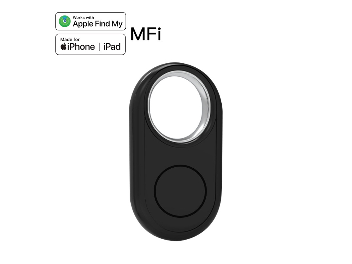 Localizador de objetos perdidos compatible con Apple para niños, personas mayores y mascotas (itag12 Negro)