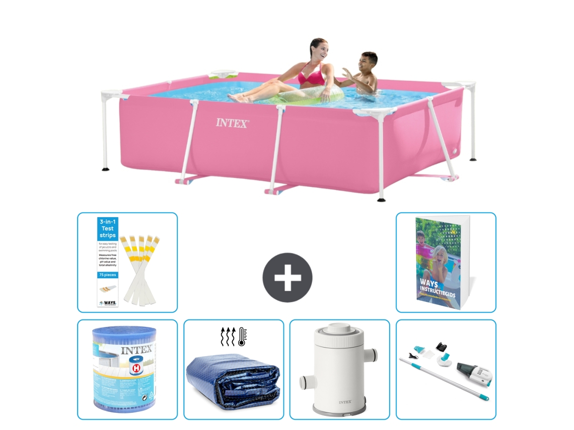 Piscina com Estrutura Retangular 220x150x60 Cm 5 peças S120 INTEX