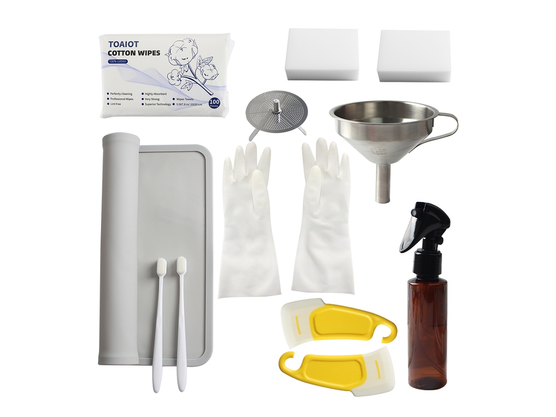 Kit De Ferramentas De Limpeza Para Impressora 3d Resina Com Raspador, Tapete De Silicone, Filtro, Pincel E Luvas