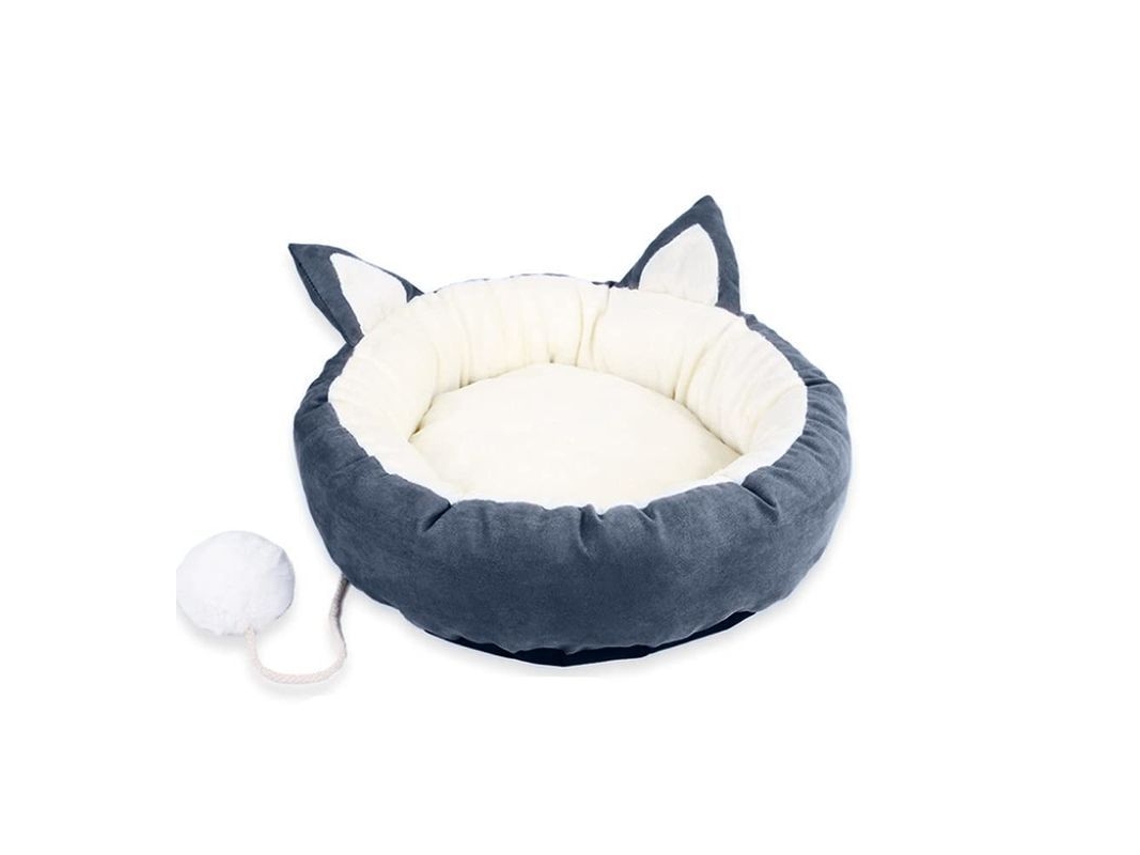 Cama para Gato com Brinquedo Pom Pom, Lavável, 44cm | S/MARCA