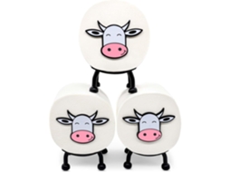 Três Porta-papel Higiênico Em Formato De Vaca, Com Desenhos Divertidos De Animais, Perfeitos Para Guardar Papel Higiênico.