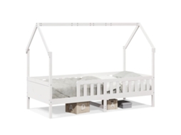 Kids' House Bed Frame, Kids' House Bed Frames Vidaxl Branco Madeira De Pinho (90 X 190 Cm)
