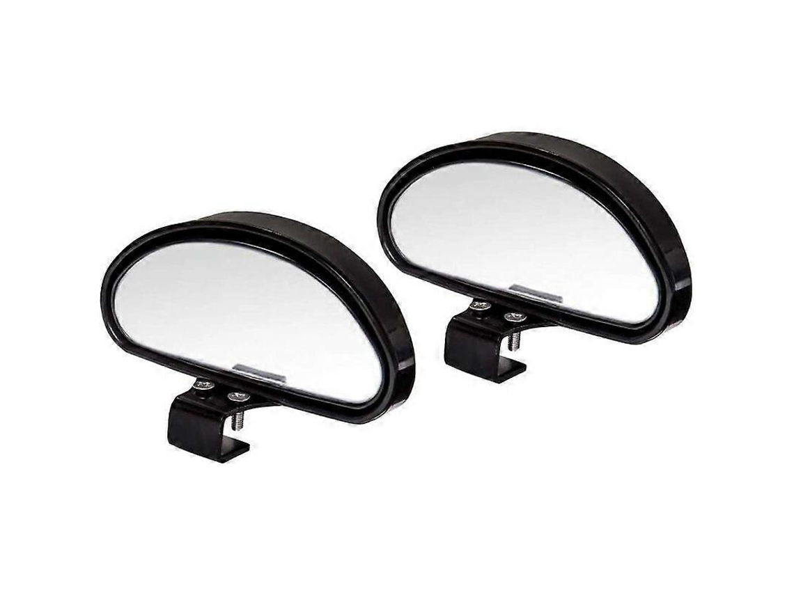 Rebe-espejo De Punto Ciego Ajustable Para Coches, Espejo Convexo De Asistencia De Estacionamiento Universal, 2 Piezas 155x55mm Negro