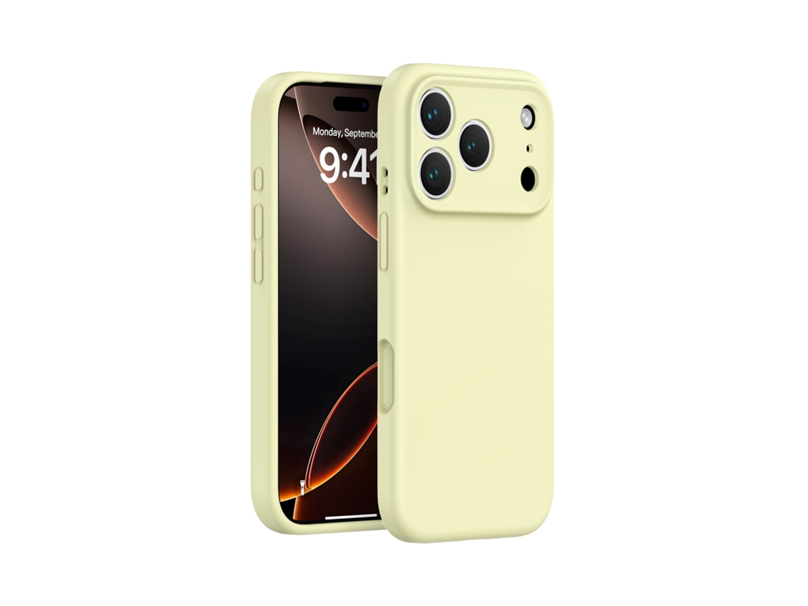 (amarelo Claro, Iphone 16 Pro Max) Capa De Silicone Líquido Para Iphone, Cobertura Total Sem Folgas, Proteção De Botão Em Peça Única.
