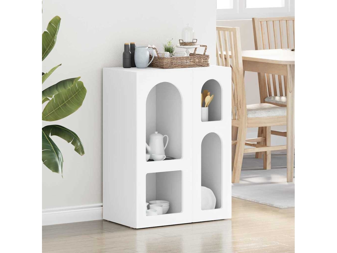 Vidaxl Buffet Elst Branco 59 X 35 X 80.5 Cm Madeira Processada