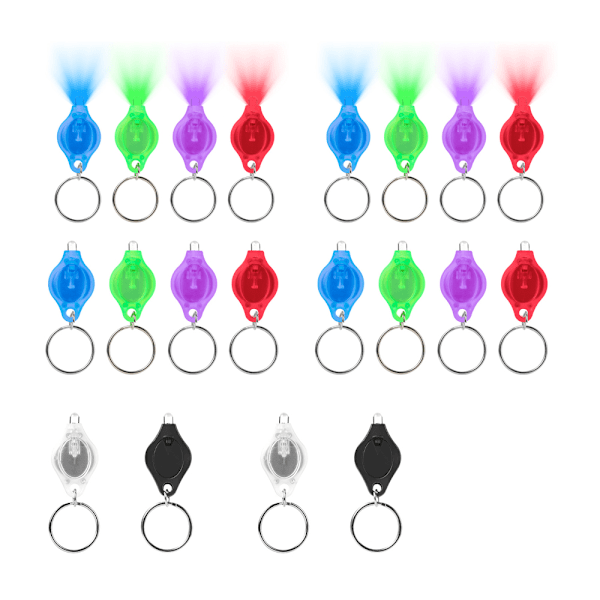 20 Unidades De Mini Lanterna Led Para Chaveiro
