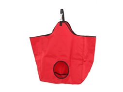 Bolsa de Forragem para Cavalo Oxford com Anéis Metálicos Vermelha S/MARCA