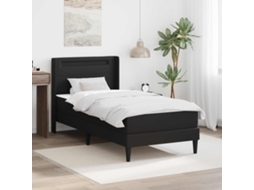 Vidaxl Estrutura De Cama Com Colchão 90 X 190 Cm Preto