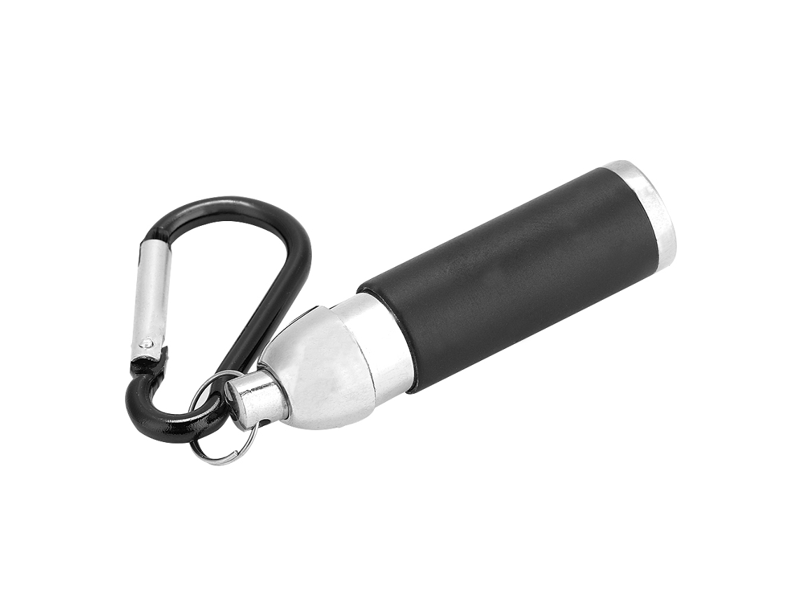 Lanterna Led Mini Portátil de Liga de Alumínio com Chaveiro Preto Luz Concentrada 2 Modos | S/MARCA