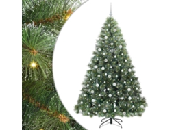 Conjunto 1 Decoração Sazonal Vidaxl Verde Plástico (210 Cm)