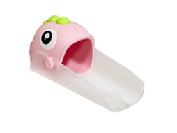 Primerox extensor de Torneira Infantil Dragão 13.5cm Rosa Seguro para Lavar Mãos Cozinha Banheiro