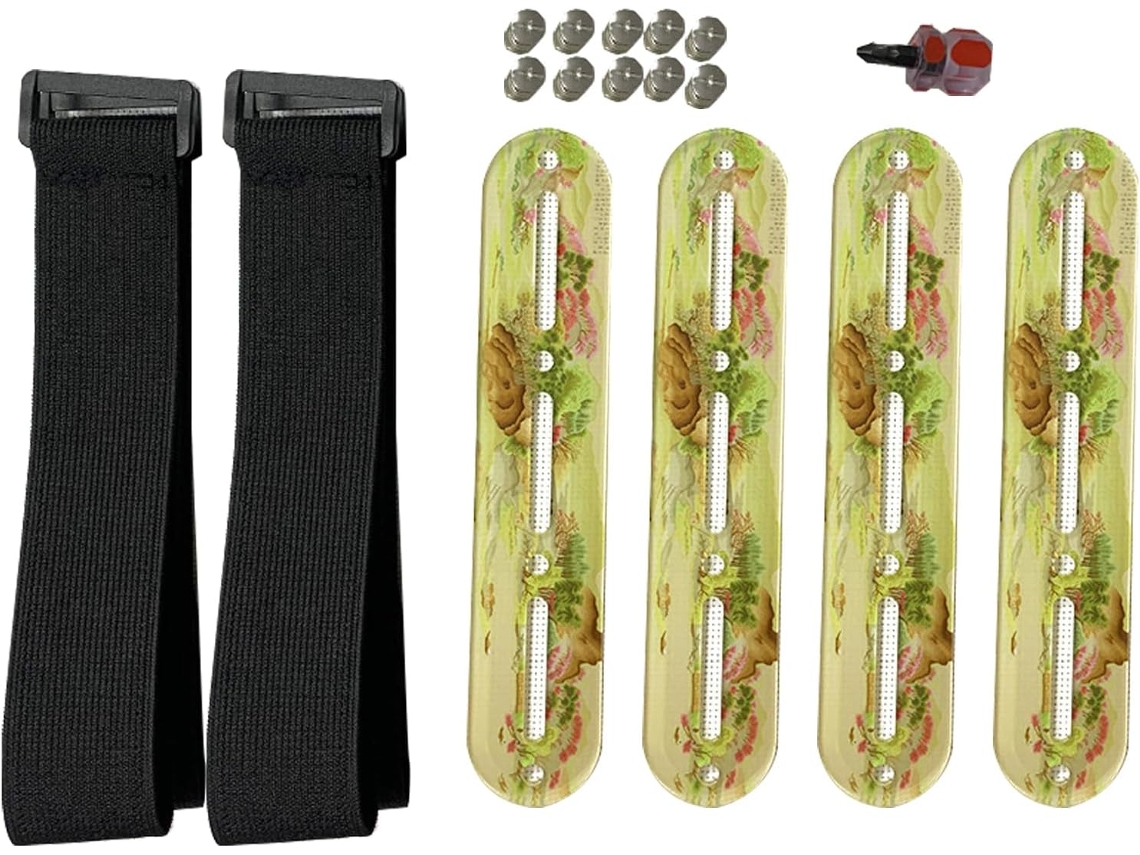 Conjunto de presilhas laterais de acrílico com tira elástica para costura, suporte para tecido de bordado, grampo e porta-texto.