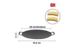 Grelha Multifuncional Antiaderente, Redonda, Adequada para Cozinhar e Assar Ao Ar Livre e em Casa. MDUG (28cm)