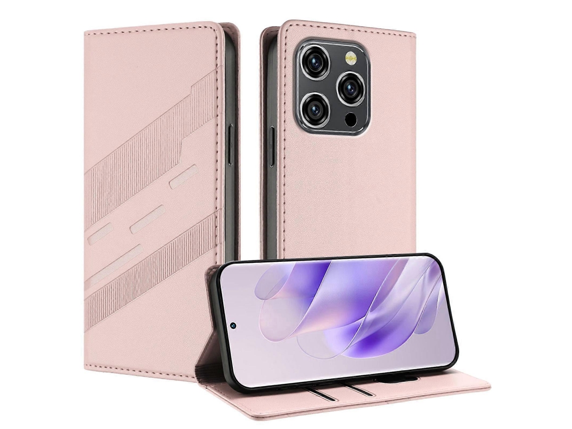 Capa De Celular Retrô De Couro Com Carteira Multifuncional Em Relevo