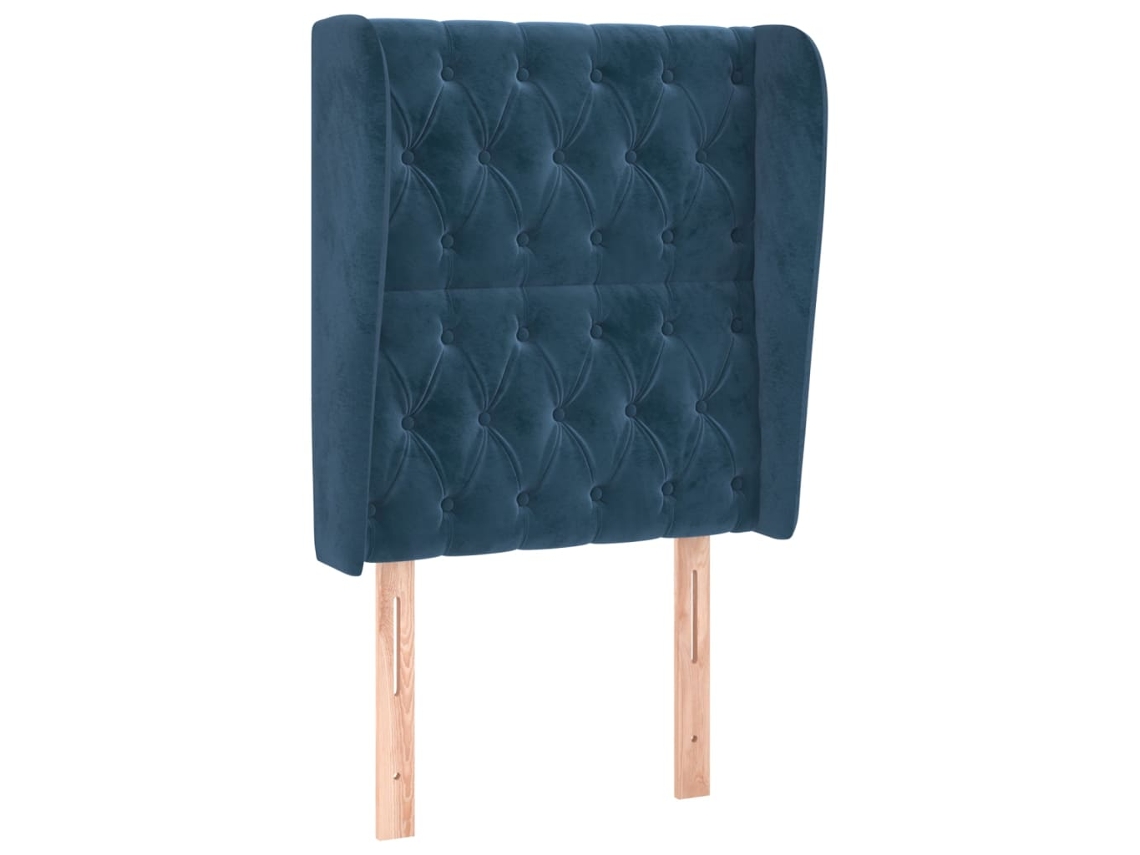 Headboard, Headboards Vidaxl Azul Veludo (83 X 23 X 118/128 Cm)