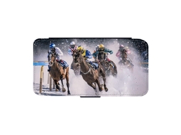 Capa Flip Para Iphone 17 Com Tema De Corrida De Cavalos