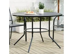 Vidaxl Mesa De Pátio Redonda Ø110x72,5 Cm Aço Revestido A Pó Antracite