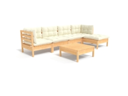 Garden Lounge Set, Garden Lounge Sets Vidaxl Creme Madeira De Pinho (n/a)