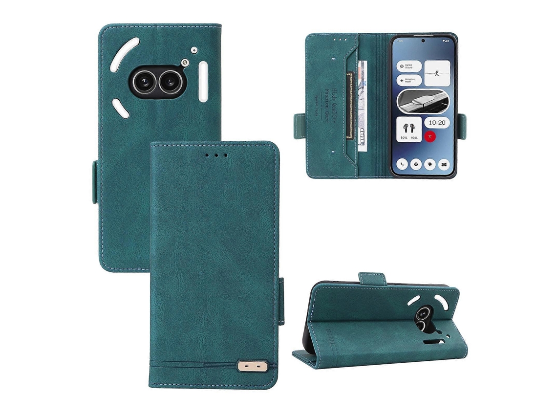 Capa De Couro Com Fecho Magnético Para Celular Nothing Phone 2a