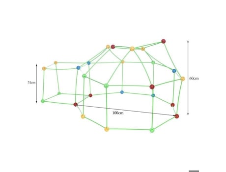 Kits De Construção Não Especificado Casa De Brinquedo 36 Bolas 37 Peças Para Crianças A Partir De 5 Anos Riceel
