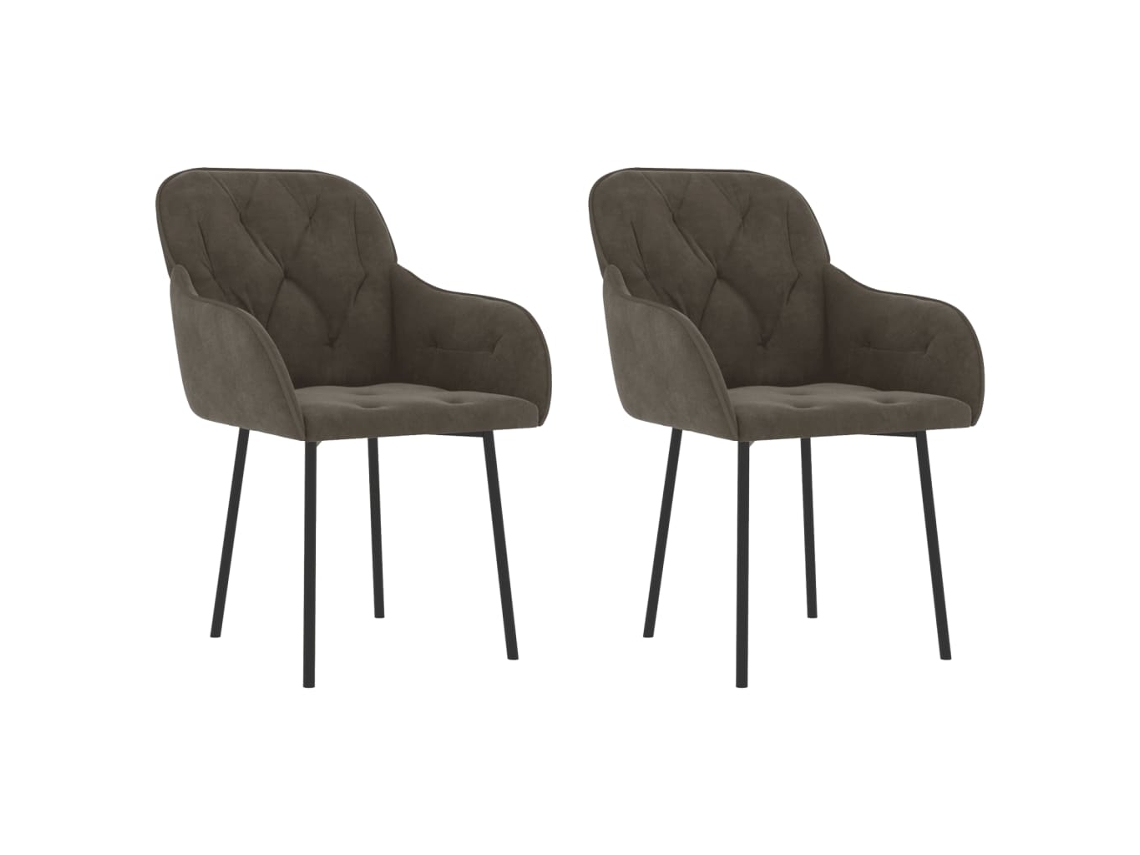 Dining Chair, Dining Chairs Vidaxl Cinzeto Veludo (n/a)