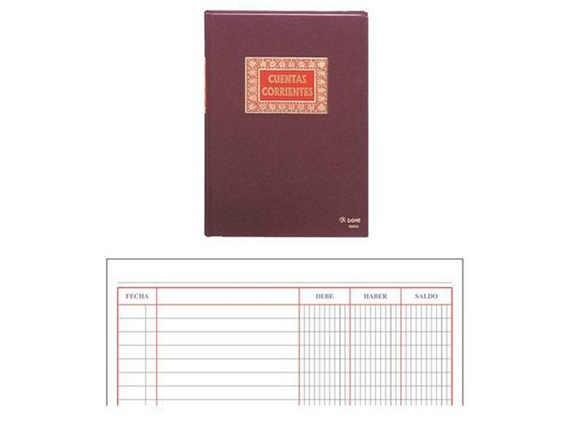 Livro de Contas Dohe 09908 Castanho-Avermelhado A4 100 Folhas
