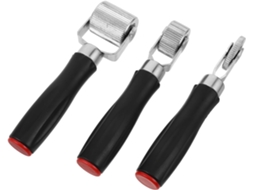 Kit De 3 Ferramentas Com Rolo Plástico E Metal, Fácil Usar