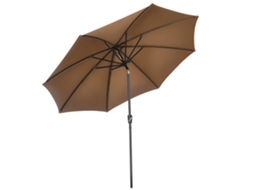 Guarda-sol De Jardim Com Manivela E Telhado Inclinável E, Para Pátio, Exterior De Terraço Ø300x252 Cm Marrom