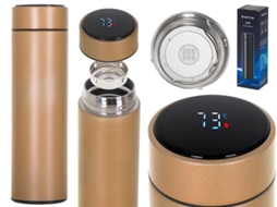 Thermosmugg Inteligente Led 500ml Dourado Ly Ebike