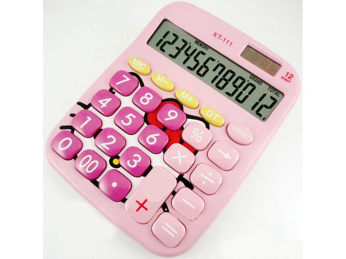 Calculadora Infantil LAXISCREED Rosa 12 Dígitos Lcd