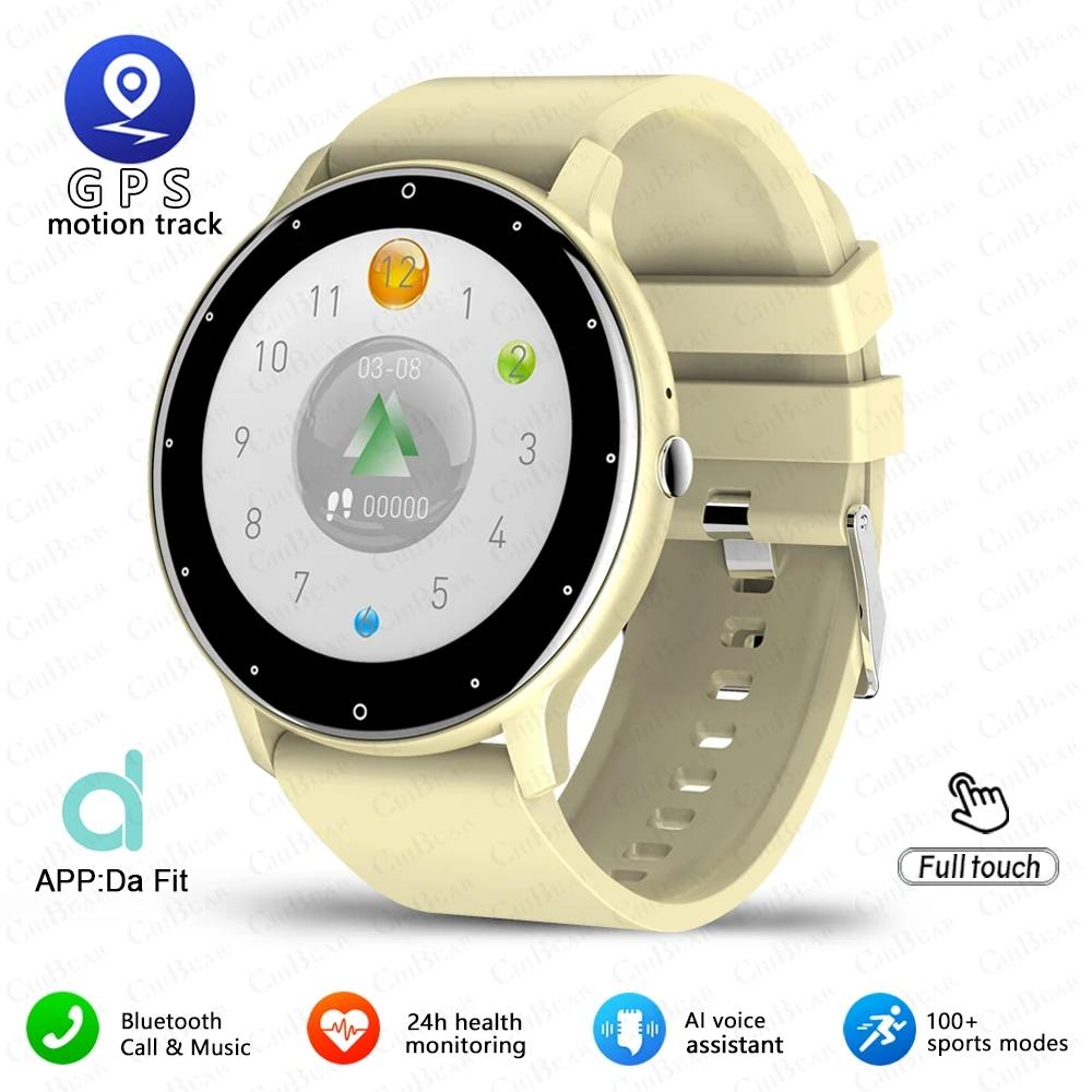 Smartwatch com Tela Sensível Ao Toque Completa, Relógio Esportivo para Fitness, À Prova D'água, Bluetooth, Android, Ios MDUG (marrom)