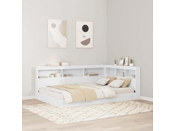 Vidaxl Cabeceira De Armazenamento Branco 120 Cm Madeira Processada