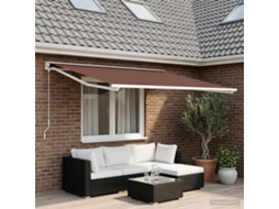 Vidaxl Tecido De Substituição Para Toldo Castanho 500 × 350 Cm