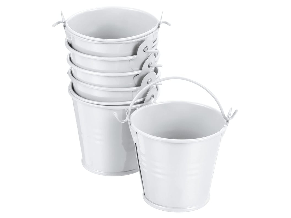 Balde De Metal Pequeno 2x2 Polegadas 6 Unidades Colorido Para Doces Decoração