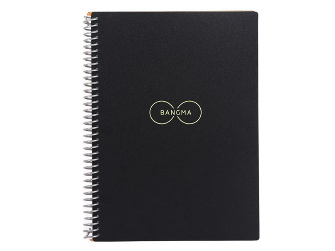 Caderno B5 Preto Pp Portátil Com Design De Linhas E Círculos Para Planejamento Diário