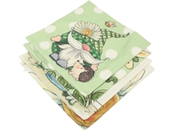 Conjunto de 4 Fronhas Linho com Estampa Primavera Girassol e Abelha, Ideal para Crianças Animais CHABERLU