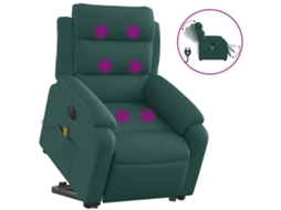 Electric Stand Up Massage Recliner Chair, Electric Stand Up Massage Recliner Chairs Vidaxl Verde Tecido