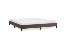 Bed Frame, Bed Frames Vidaxl Marrom Couro Artificial (180 X 200 Cm)