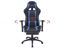 Cadeira de Escritório Reclinável com Apoio Pés Azul MAISON EXCLUSIVE