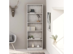 Vidaxl Estante 5 Prateleiras 60x24x175 Derivados Madeira Cinza Cimento