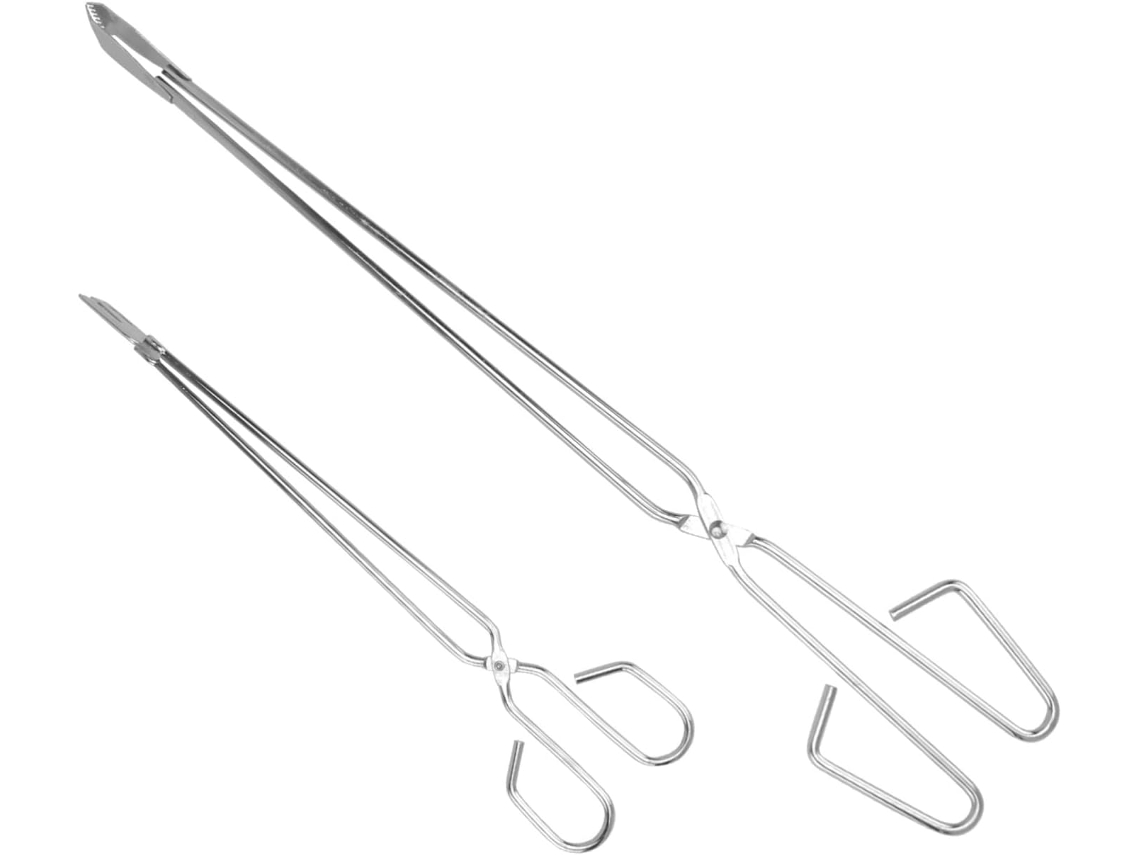 Pinças De Aço Extensíveis Para Carvão, Para Churrasco, Conjunto De 2