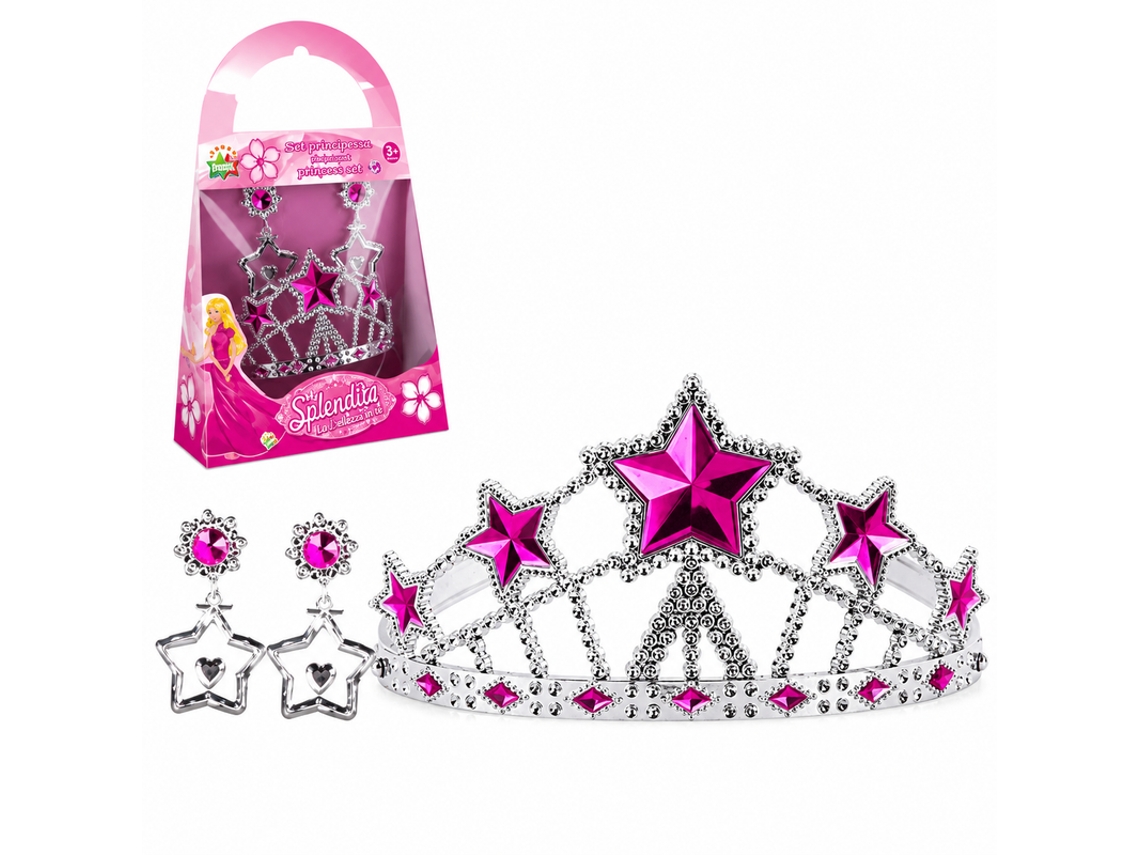 Conjunto De Princesa Mile Star Msk571 Rosa + Prateado